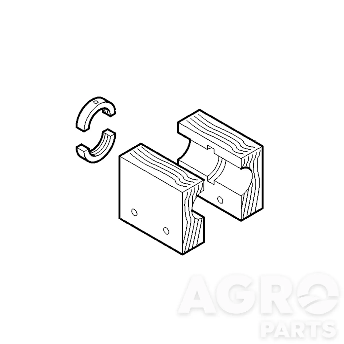AZ45586, Подшипник с корпусом, John Deere